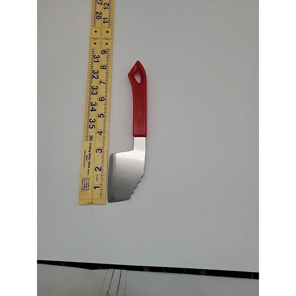 Quikut Stainless Steel Cleaver Red Plastic Handle 8